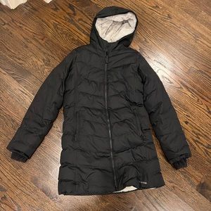 Lands End Girls Winter Fleece Lined Down Alternative ThermoPlune Coat